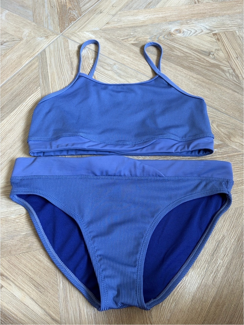 Under Armour Girls Crossover 2 Piece Bikini Starlight Size 16 Ribbed Sporty UPF